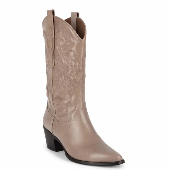Jeffrey Campbell Dagget Western Boots Taupe Leather | Free People | 10 NWT - Picture 5 of 12